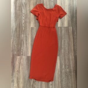 Elegant Rusted Orange Maxi Dress